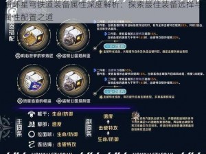 崩坏星穹铁道装备属性深度解析：探索最佳装备选择与属性配置之道