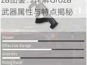 光荣使命手游冲锋枪Groza图鉴：详解Groza武器属性与特点揭秘