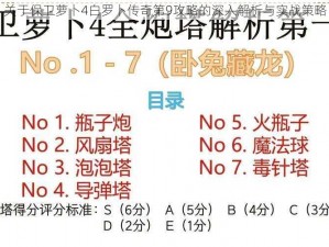 关于保卫萝卜4白罗卜传奇第9攻略的深入解析与实战策略