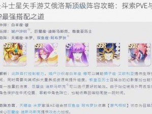 圣斗士星矢手游艾俄洛斯顶级阵容攻略：探索PVE与PVP最强搭配之道