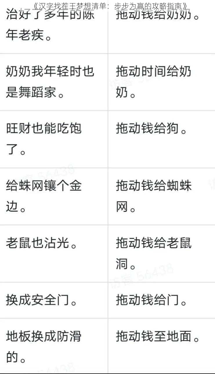 《汉字找茬王梦想清单：步步为赢的攻略指南》