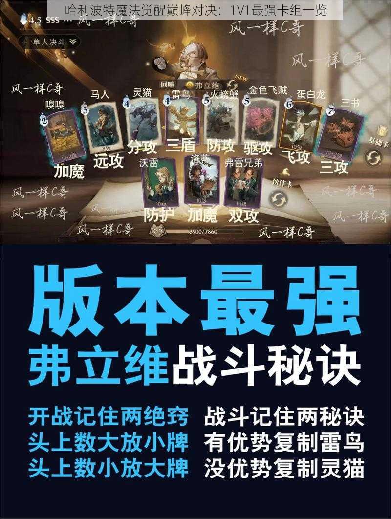 哈利波特魔法觉醒巅峰对决：1V1最强卡组一览