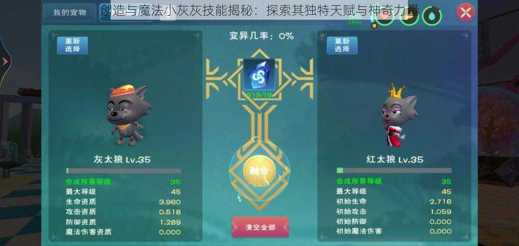 创造与魔法小灰灰技能揭秘：探索其独特天赋与神奇力量