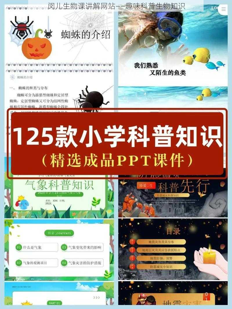 闵儿生物课讲解网站——趣味科普生物知识