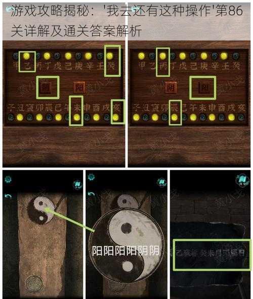 游戏攻略揭秘：'我去还有这种操作'第86关详解及通关答案解析