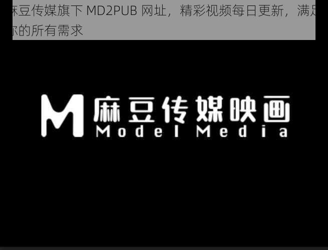 麻豆传媒旗下 MD2PUB 网址，精彩视频每日更新，满足你的所有需求