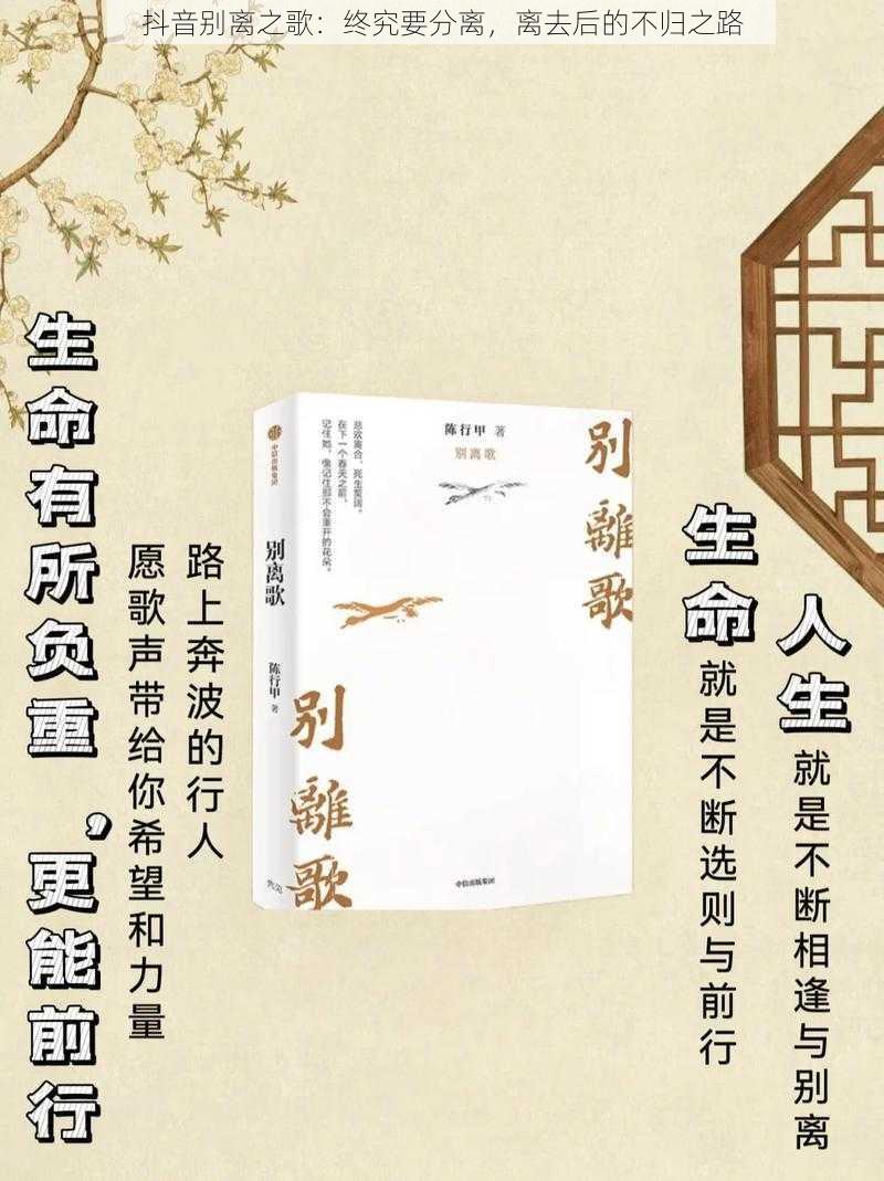 抖音别离之歌：终究要分离，离去后的不归之路