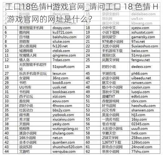 工口18色情H游戏官网_请问工口 18 色情 H 游戏官网的网址是什么？