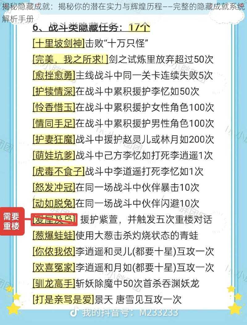 揭秘隐藏成就：揭秘你的潜在实力与辉煌历程——完整的隐藏成就系统解析手册