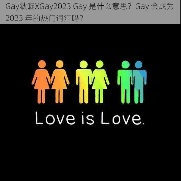 Gay鈥哫XGay2023 Gay 是什么意思？Gay 会成为 2023 年的热门词汇吗？