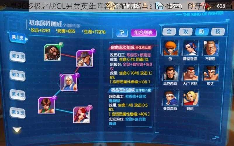 拳皇98终极之战OL另类英雄阵容搭配策略与组合推荐：创新战术视角