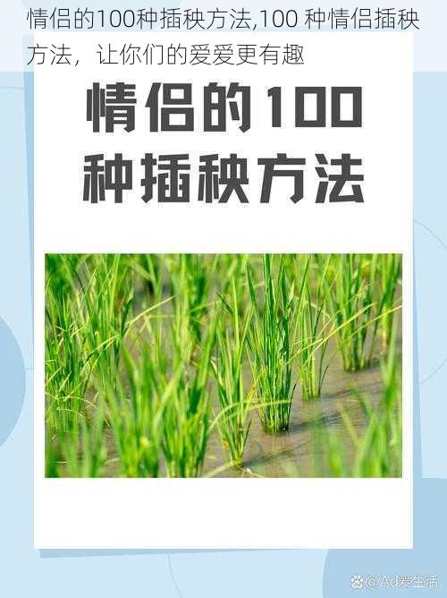 情侣的100种插秧方法,100 种情侣插秧方法，让你们的爱爱更有趣