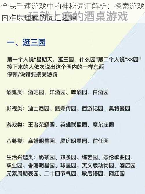 全民手速游戏中的神秘词汇解析：探索游戏内难以理解的词汇之源